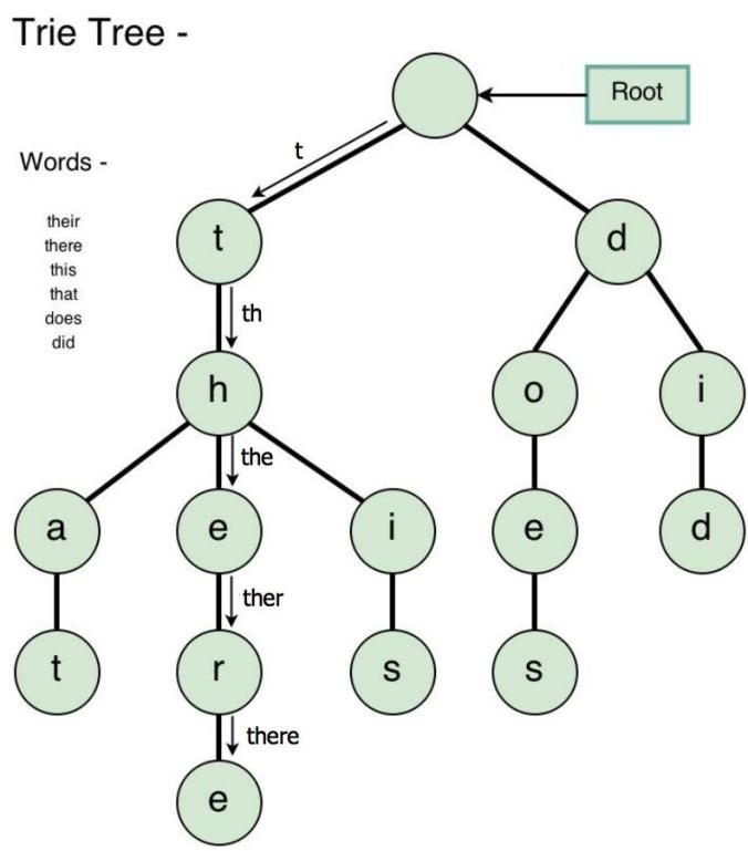 Structure of Trie Tree